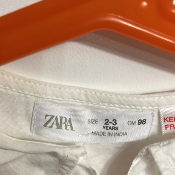 New!Zara Kids Embroidered Poplin Dress - Picture 12 of 12